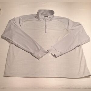 Greg Norman Light Gray Lightweight Pullover Poly/Spandex 1/4 Zip Jacket Men's L